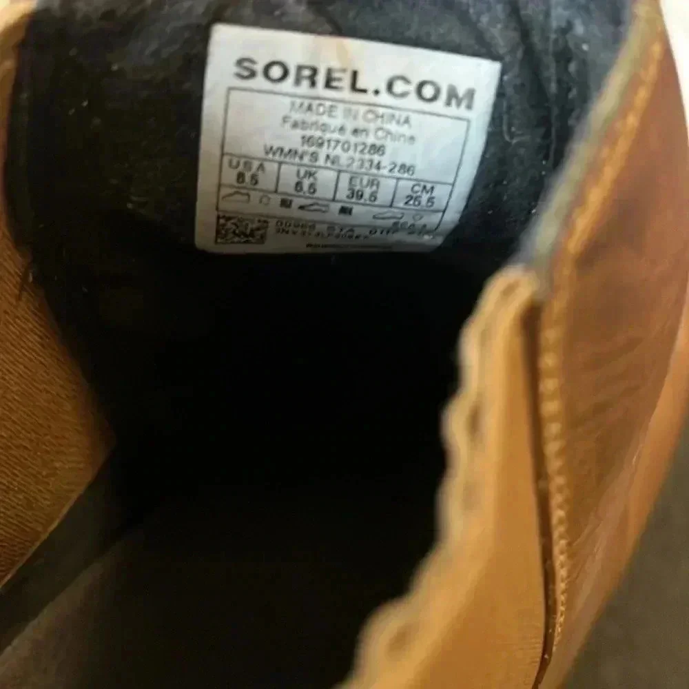 Sorel Womens Lea Wedge Booties in Elk Curry size 8.5